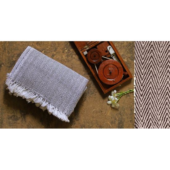 Swavalamban ◉ Handwoven ◉ Cotton Bed Throw ◉  8 { Grey }